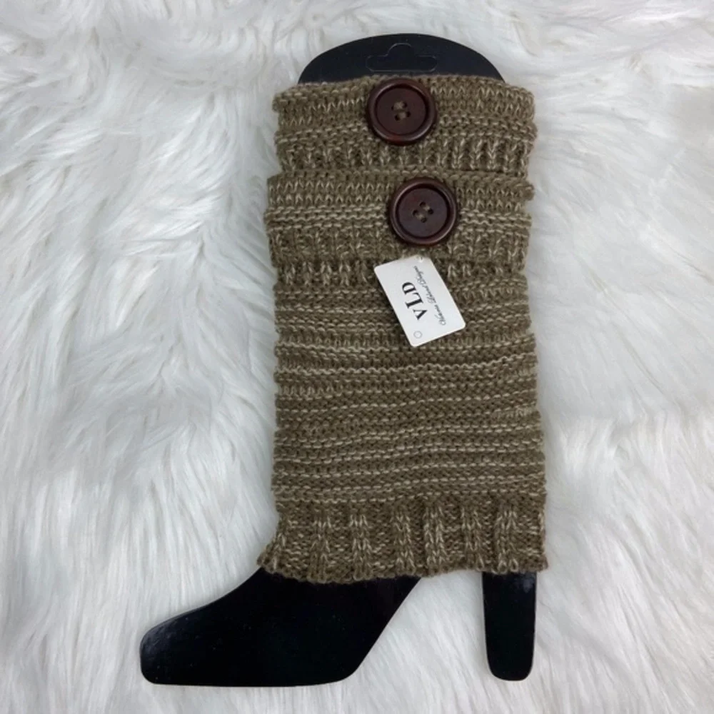 Victoria Leland Designs Boot‎ Cuffs Brown Knitted Boot Cuffs VLD